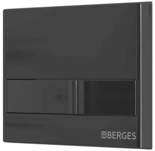 Кнопка смыва Berges Novum чёрный глянец 040016